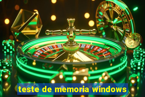 teste de memoria windows